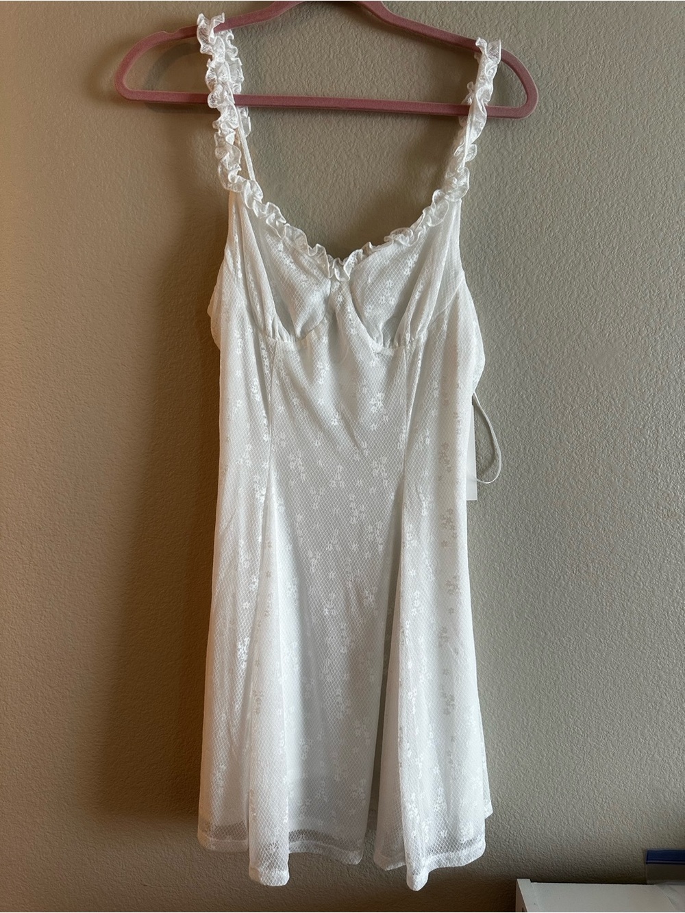 UO Just Like Magic Ruffled Milkmaid Mini Dress